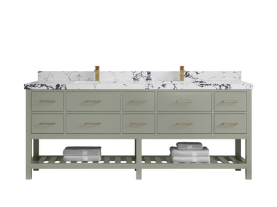 Parker 84 in. W x 22 in. D Double Sink Bathroom Vanity - Willow Bath and Vanity