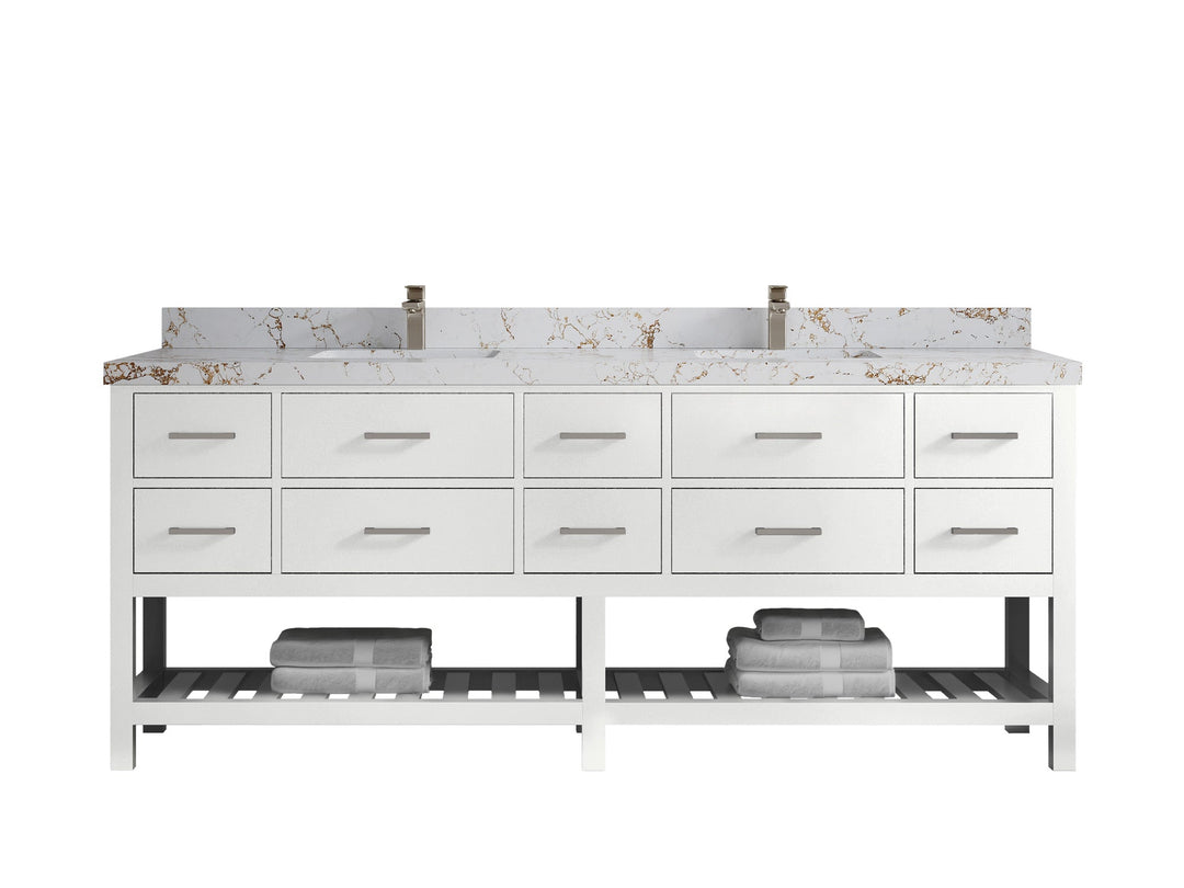 Parker 84 in. W x 22 in. D Double Sink Bathroom Vanity - Willow Bath and Vanity