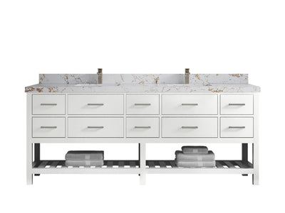 Parker 84 in. W x 22 in. D Double Sink Bathroom Vanity - Willow Bath and Vanity