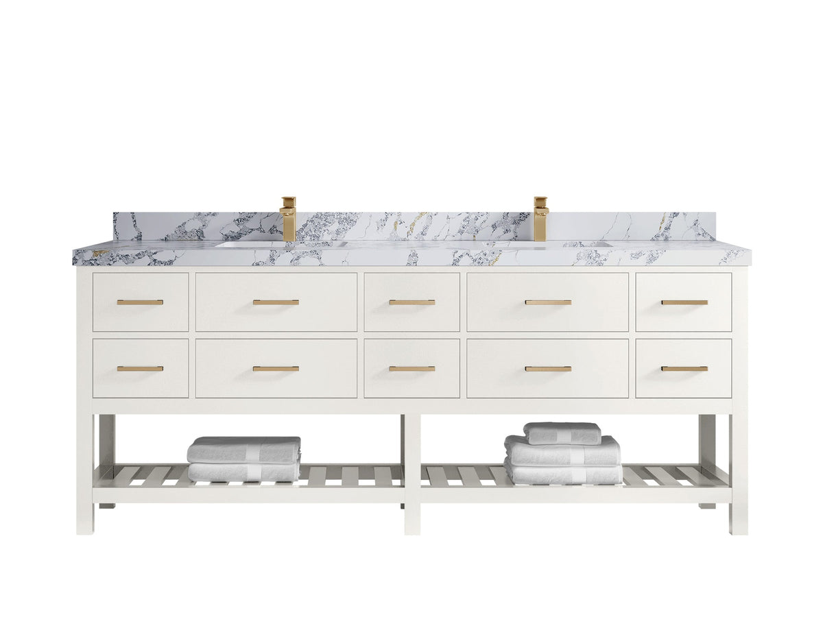 Parker 84 in. W x 22 in. D Double Sink Bathroom Vanity - Willow Bath and Vanity