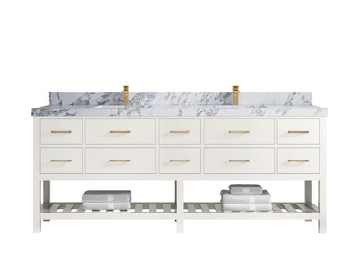 Parker 84 in. W x 22 in. D Double Sink Bathroom Vanity - Willow Bath and Vanity