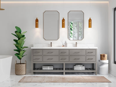 Parker 84 in. W x 22 in. D Double Sink Bathroom Vanity - Willow Bath and Vanity