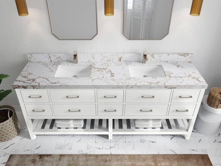 Parker 84 in. W x 22 in. D Double Sink Bathroom Vanity - photo 25
