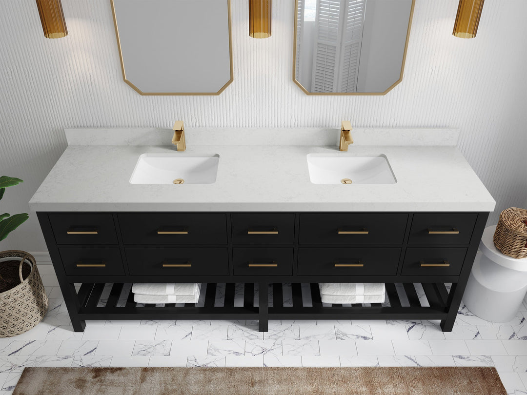 Parker 84 in. W x 22 in. D Double Sink Bathroom Vanity - Willow Bath and Vanity