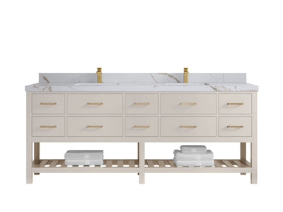 Parker 84 in. W x 22 in. D Double Sink Bathroom Vanity - Willow Bath and Vanity