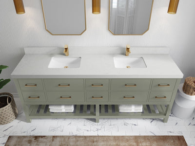 Parker 84 in. W x 22 in. D Double Sink Bathroom Vanity - Willow Bath and Vanity