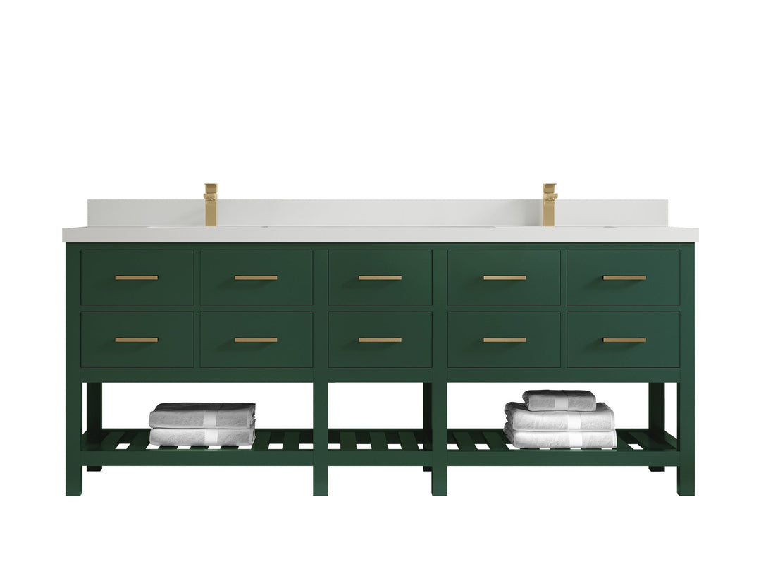 Parker 84 in. W x 22 in. D Double Sink Bathroom Vanity | 
              
                Lafayette Green
                
                  
             - PRK_LGN_CA_BK_84 - photo №20