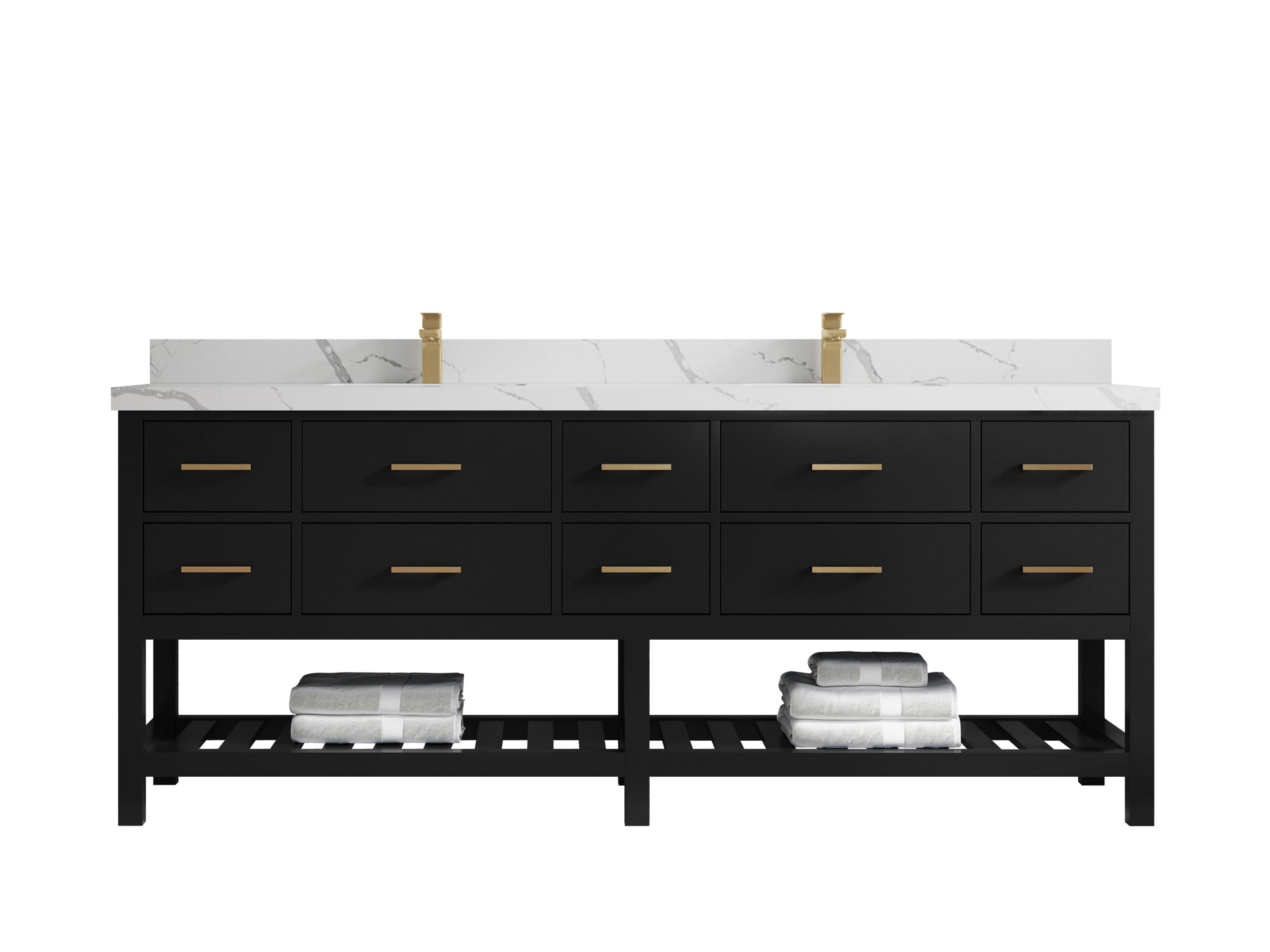 Parker 84 in. W x 22 in. D Double Sink Bathroom Vanity - Willow Bath and Vanity