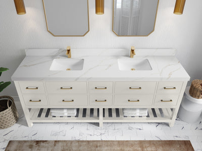 Parker 84 in. W x 22 in. D Double Sink Bathroom Vanity - Willow Bath and Vanity