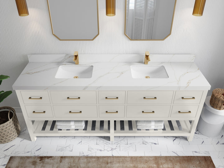 Parker 84 in. W x 22 in. D Double Sink Bathroom Vanity - photo 21