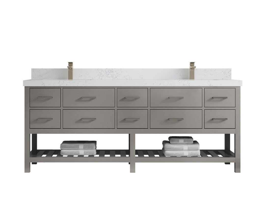 Parker 84 in. W x 22 in. D Double Sink Bathroom Vanity - Willow Bath and Vanity