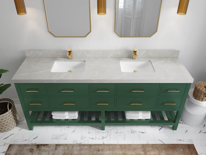 Parker 84 in. W x 22 in. D Double Sink Bathroom Vanity - photo 23