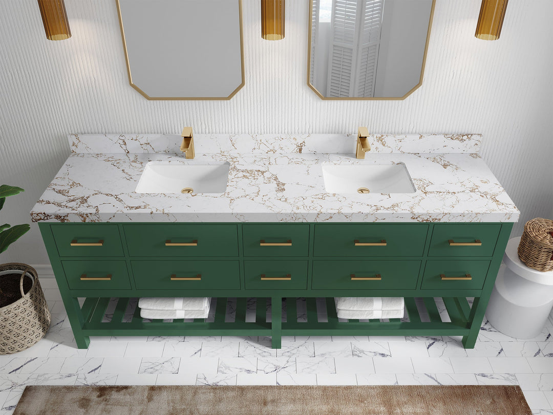 Parker 84 in. W x 22 in. D Double Sink Bathroom Vanity - Willow Bath and Vanity