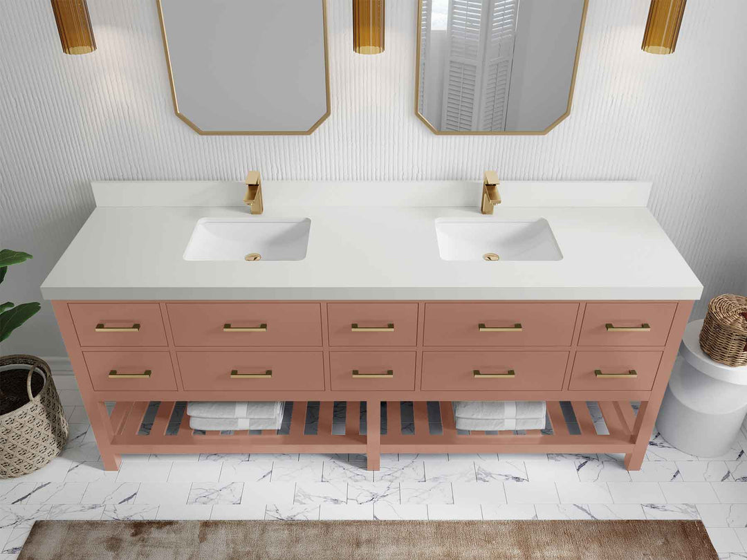 Parker 84 in. W x 22 in. D Double Sink Bathroom Vanity - Willow Bath and Vanity