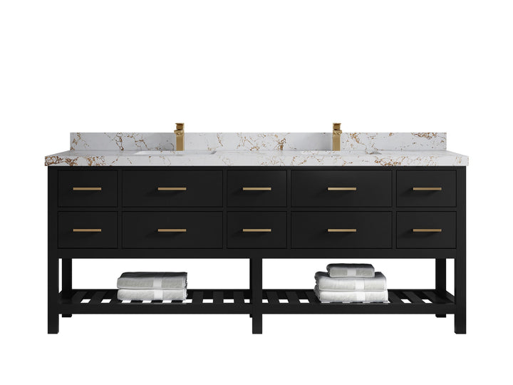 Parker 84 in. W x 22 in. D Double Sink Bathroom Vanity - photo 32