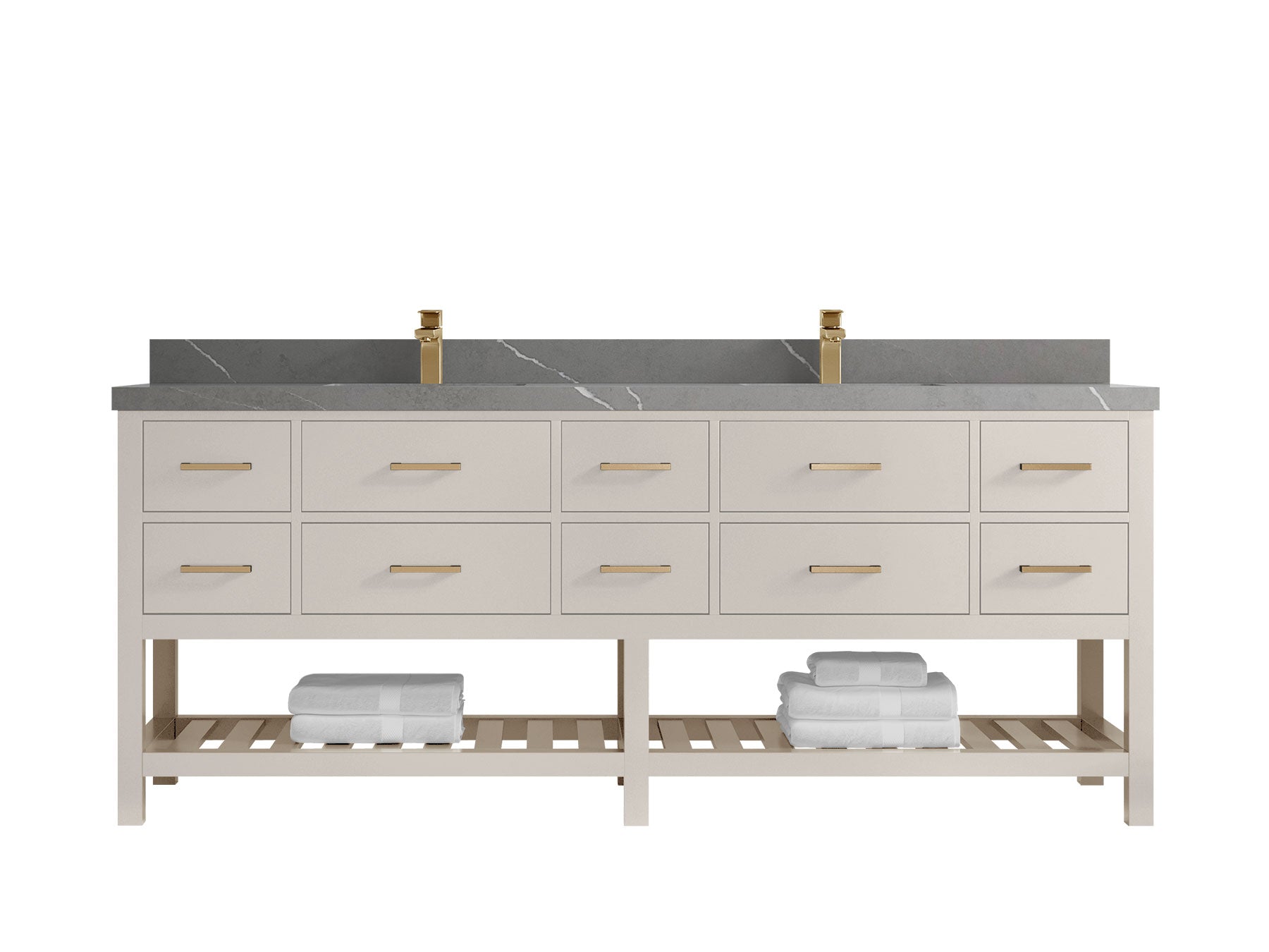 Parker 84 in. W x 22 in. D Double Sink Bathroom Vanity - Willow Bath and Vanity