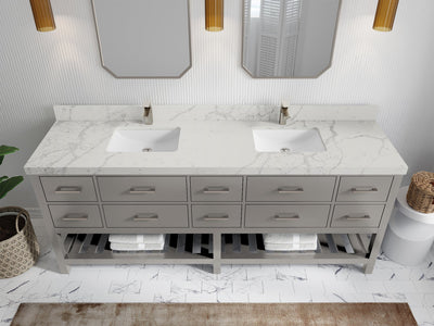 Parker 84 in. W x 22 in. D Double Sink Bathroom Vanity - Willow Bath and Vanity