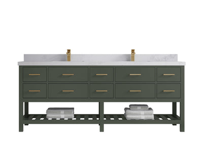 Parker 84 in. W x 22 in. D Double Sink Bathroom Vanity - Willow Bath and Vanity