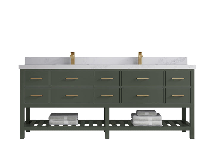 Parker 84 in. W x 22 in. D Double Sink Bathroom Vanity - photo 11