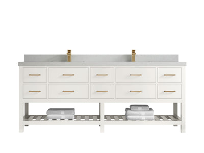 Parker 84 in. W x 22 in. D Double Sink Bathroom Vanity - Willow Bath and Vanity