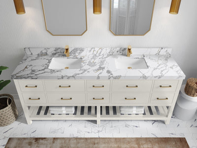Parker 84 in. W x 22 in. D Double Sink Bathroom Vanity - Willow Bath and Vanity