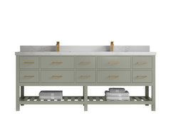 Parker 84 in. W x 22 in. D Double Sink Bathroom Vanity - photo 1