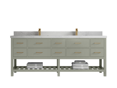 Parker 84 in. W x 22 in. D Double Sink Bathroom Vanity - Willow Bath and Vanity