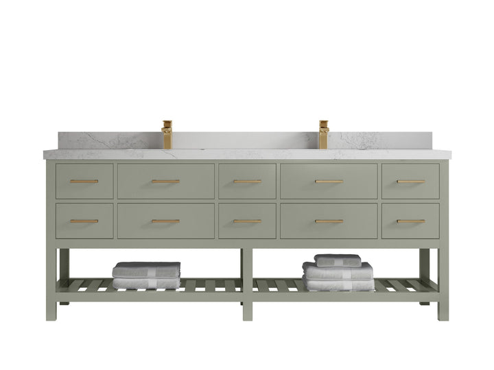 Parker 84 in. W x 22 in. D Double Sink Bathroom Vanity - photo 1