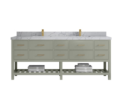 Parker 84 in. W x 22 in. D Double Sink Bathroom Vanity - Willow Bath and Vanity