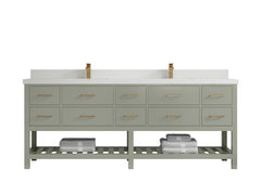 Parker 84 in. W x 22 in. D Double Sink Bathroom Vanity - photo 42