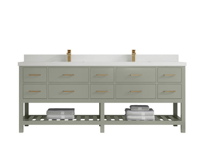 Parker 84 in. W x 22 in. D Double Sink Bathroom Vanity - Willow Bath and Vanity
