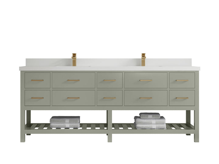 Parker 84 in. W x 22 in. D Double Sink Bathroom Vanity - photo 42