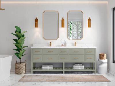 Parker 84 in. W x 22 in. D Double Sink Bathroom Vanity - Willow Bath and Vanity