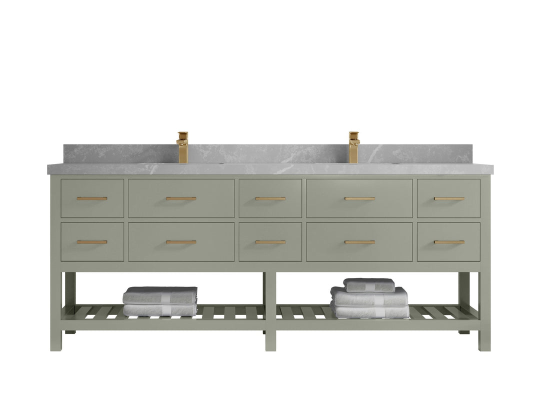 Parker 84 in. W x 22 in. D Double Sink Bathroom Vanity - Willow Bath and Vanity