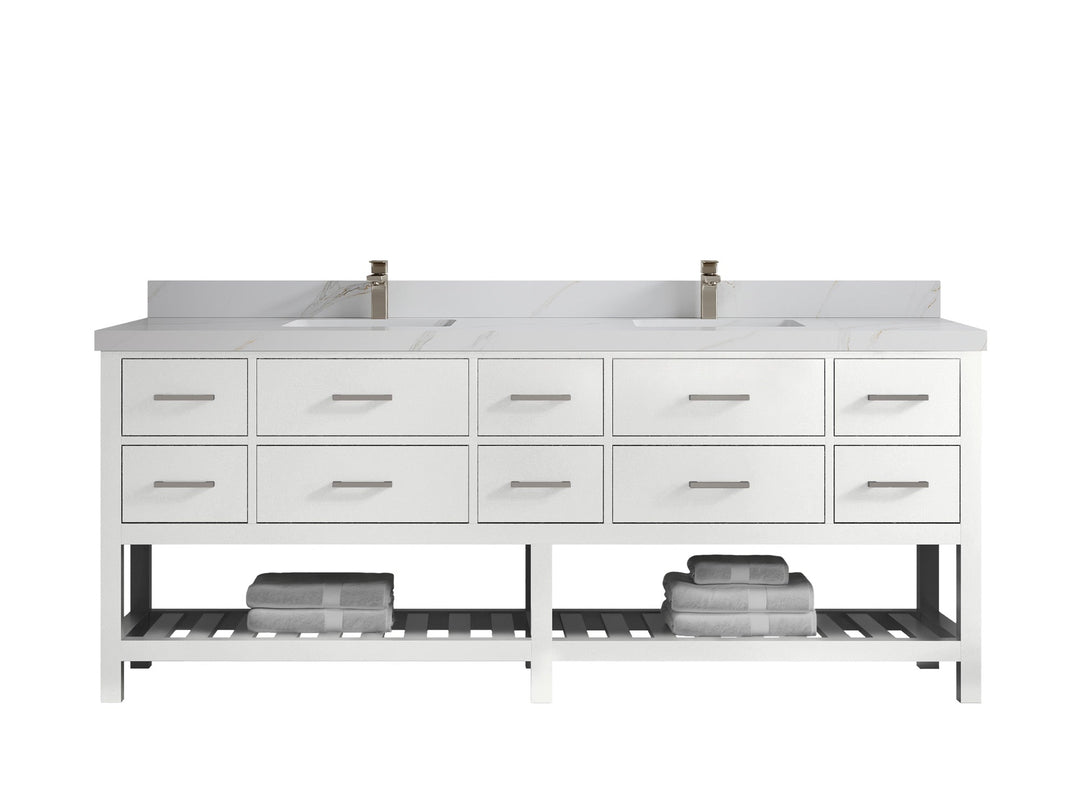 Parker 84 in. W x 22 in. D Double Sink Bathroom Vanity - Willow Bath and Vanity
