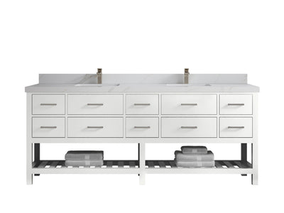 Parker 84 in. W x 22 in. D Double Sink Bathroom Vanity - Willow Bath and Vanity