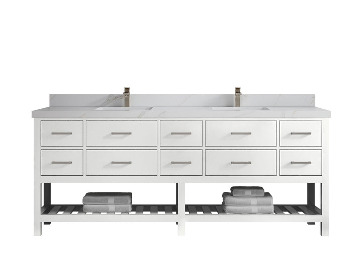 Parker 84 in. W x 22 in. D Double Sink Bathroom Vanity - photo 22