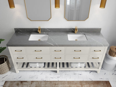 Parker 84 in. W x 22 in. D Double Sink Bathroom Vanity - Willow Bath and Vanity