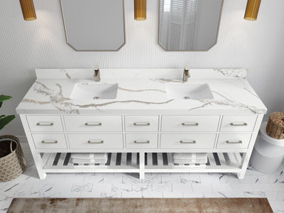 Parker 84 in. W x 22 in. D Double Sink Bathroom Vanity - Willow Bath and Vanity