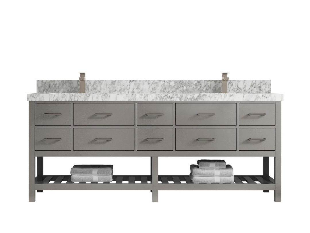 Parker 84 in. W x 22 in. D Double Sink Bathroom Vanity - Willow Bath and Vanity