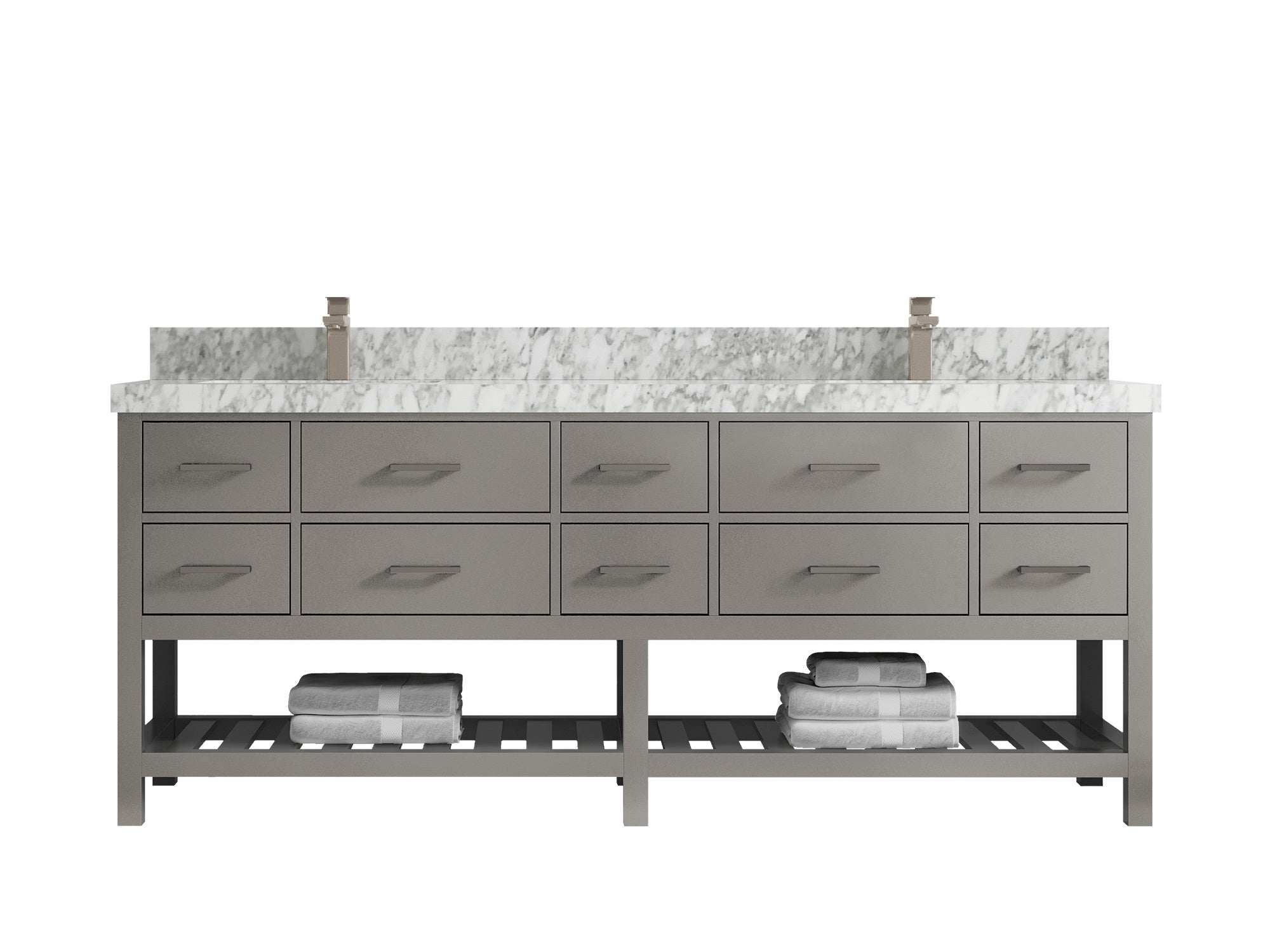 Parker 84 in. W x 22 in. D Double Sink Bathroom Vanity - Willow Bath and Vanity