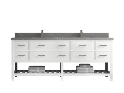 Parker 84 in. W x 22 in. D Double Sink Bathroom Vanity - Willow Bath and Vanity
