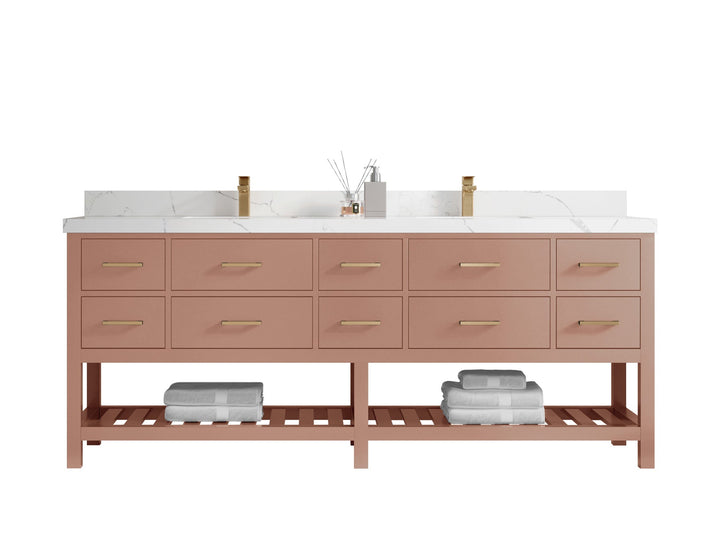 Parker 84 in. W x 22 in. D Double Sink Bathroom Vanity - photo 5
