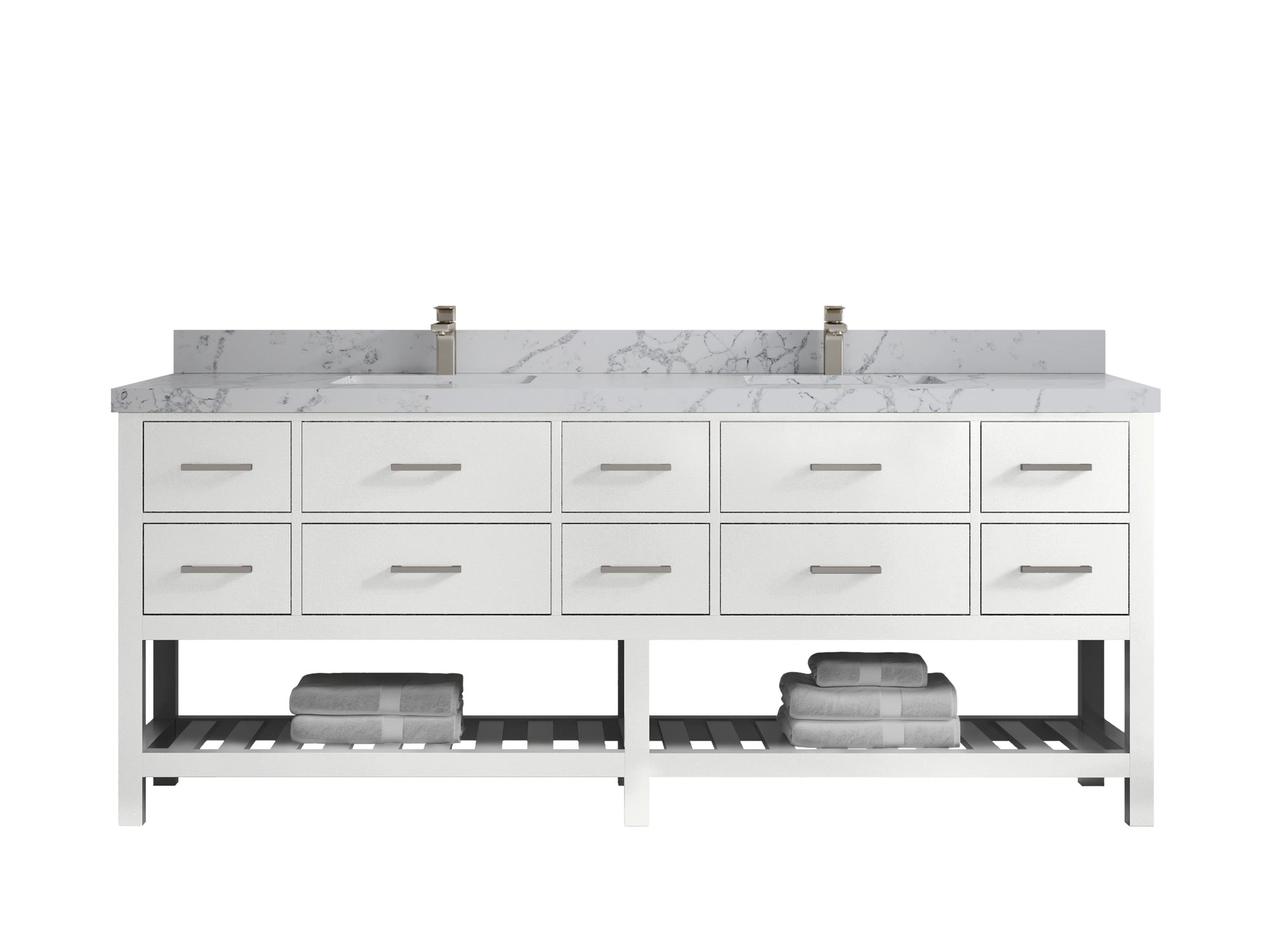 Parker 84 in. W x 22 in. D Double Sink Bathroom Vanity - Willow Bath and Vanity