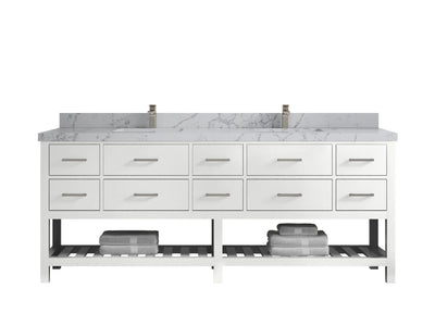 Parker 84 in. W x 22 in. D Double Sink Bathroom Vanity - Willow Bath and Vanity