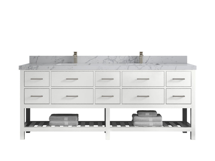 Parker 84 in. W x 22 in. D Double Sink Bathroom Vanity - photo 30