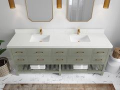 Parker 84 in. W x 22 in. D Double Sink Bathroom Vanity - photo 27