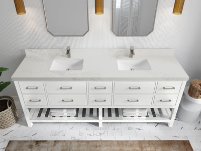Parker 84 in. W x 22 in. D Double Sink Bathroom Vanity - Willow Bath and Vanity