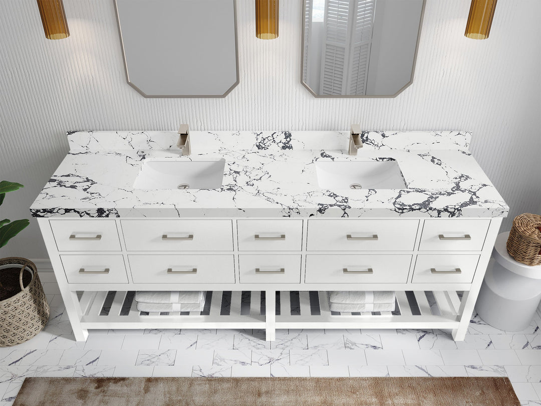 Parker 84 in. W x 22 in. D Double Sink Bathroom Vanity - Willow Bath and Vanity