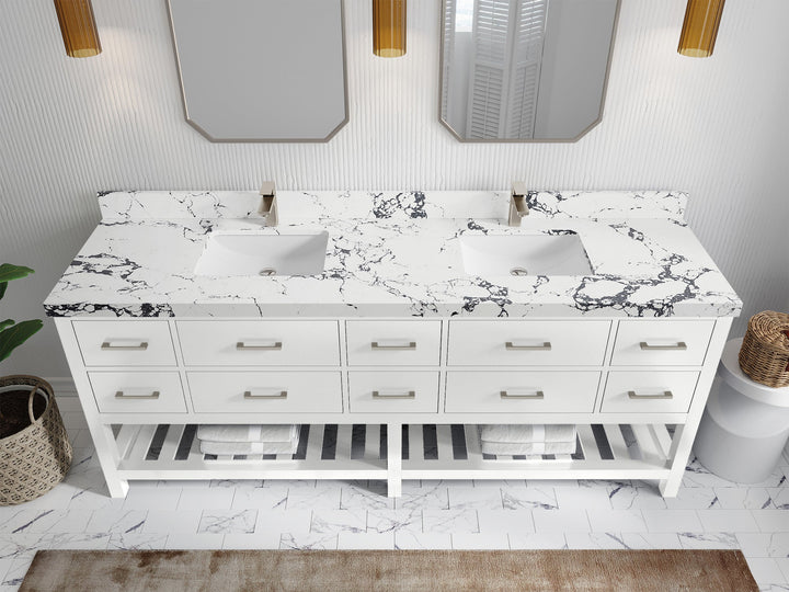 Parker 84 in. W x 22 in. D Double Sink Bathroom Vanity - photo 27